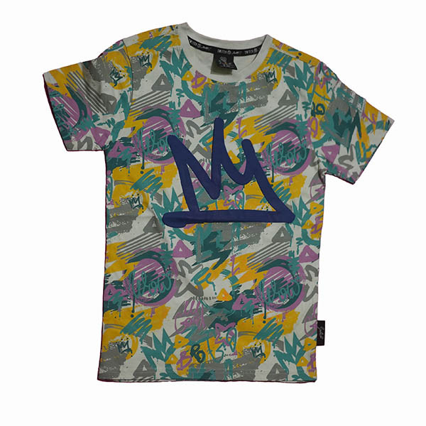 Boys T-Shirt ( 8-10 Years) White Mixed Color