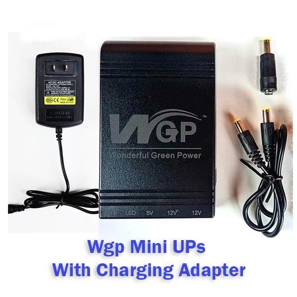 WGP Mini UPS for Router (8800), Onu, CCTV 5 9 12 Volt Output + Charger